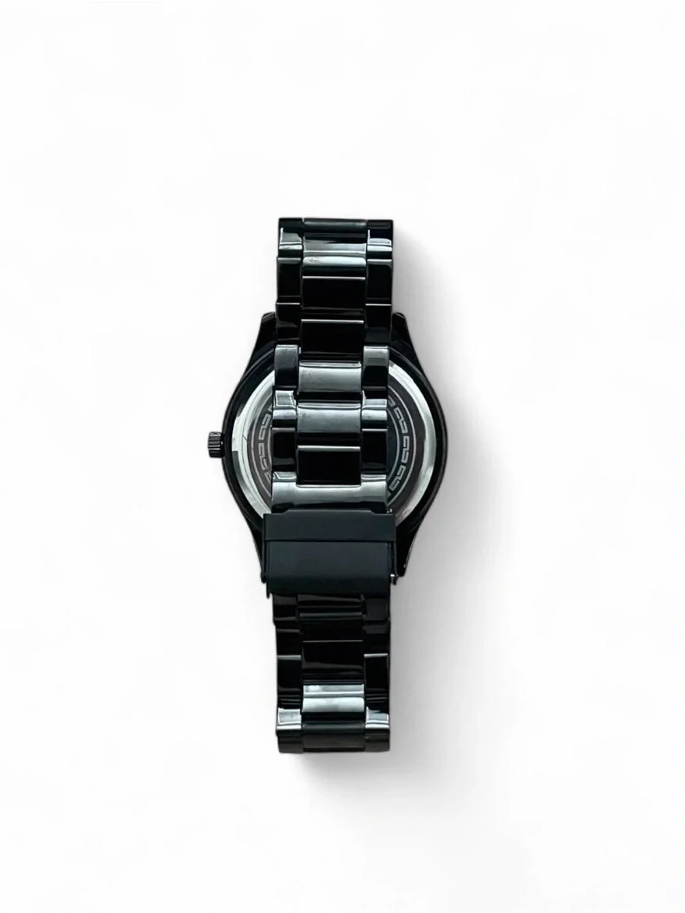 LENQIN Black Stainless Steel Watch